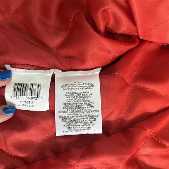 BCBG MaxAzria Classic Moto Biker Leather Jacket - Picture 7 of 8